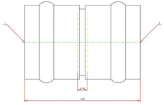 Viega 78057 ProPress Coupling With Stop 1 Inch Copper