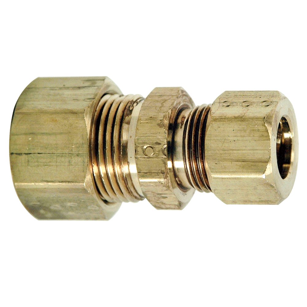 BRASSCRAFT BrassCraft 62-10-6X Lead Free Compression Reducing Union 5/8 OD Tube x 3/8 OD Tube Brass