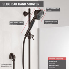 DELTA FAUCET Delta Faucet 57021-RB Slide Bar Hand Shower Venetian Bronze (3-Function)