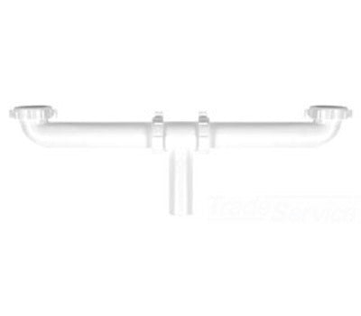 DEARBORN Dearborn P9123A Center Outlet Waste 1-1/2 x 16 inches White