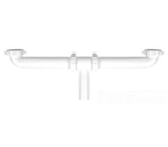 Dearborn P9123A Center Outlet Waste 1-1/2 x 16 inches White