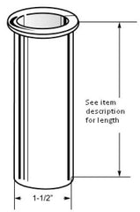 DEARBORN Dearborn 801-1 Strainer Tailpiece 1-1/2 x 8 Inch Flanged Chrome-Plated Brass