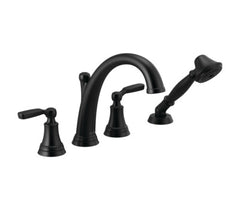 DELTA FAUCET Delta T4732-BL Woodhurst Roman Tub with Hand Shower Trim