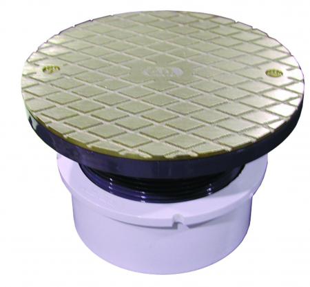 JONES STEPHENS Jones Stephens C59001 Adjustable Cleanout 4 inch PVC Brass Cover
