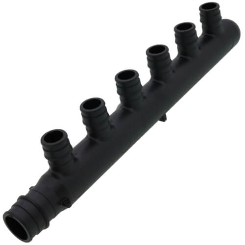 UPONOR Uponor Q2267550 ProPEX Black Engineered Polymer Multi-Port Tee 3/4 x 1/2 in PEX x Closed x PEX 6-Branch
