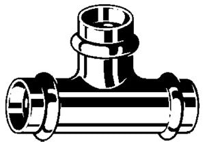 VIEGA Viega 15498 ProPress Tee 300 PSI 2 x 1-1/2 x 1 Copper Reducing