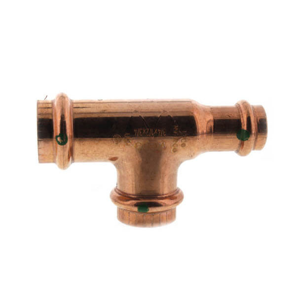 VIEGA Viega 77397 ProPress Zero Lead Copper Tee with 3/4-Inch by 1/2-Inch by 3/4-Inch P x P x P
