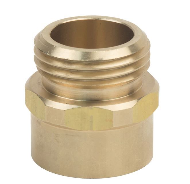 BRASSCRAFT BrassCraft HU12-12-12X Male Garden Hose Adapter 3/4 FIP x 3/4 MHT Brass