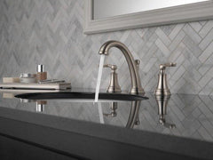 DELTA FAUCET Delta Faucet 3532LF-SSMPU Woodhurst Two Handle Widespread Bathroom Sink Faucet Stainless