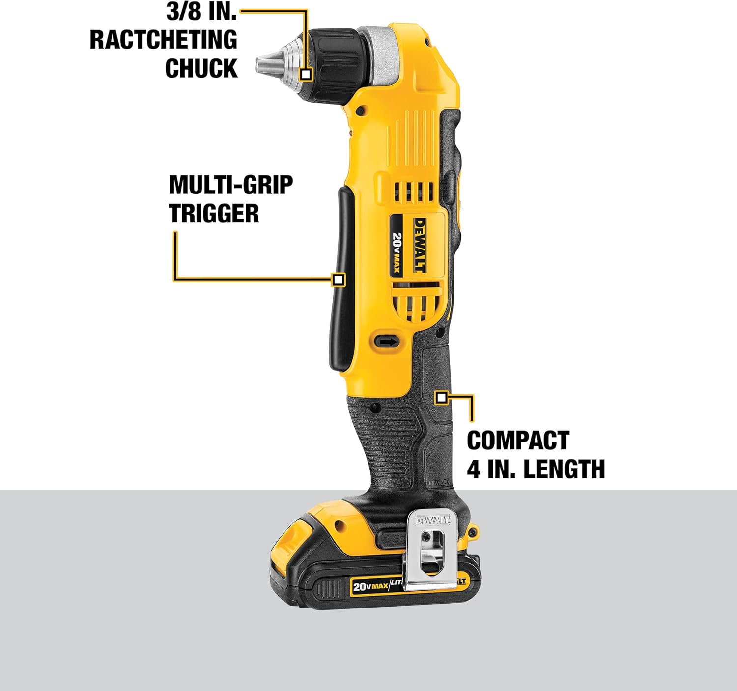 DEWALT DeWalt DCD740C1 20V Max Right Angle Cordless Drill/Driver Kit
