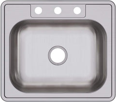 ELKAY Elkay D125223 Dayton Single Bowl Drop-in Stainless Steel Sink Satin 25 x 22