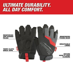 MILWAUKEE Milwaukee 48-22-8741 Fingerless Work Gloves Medium
