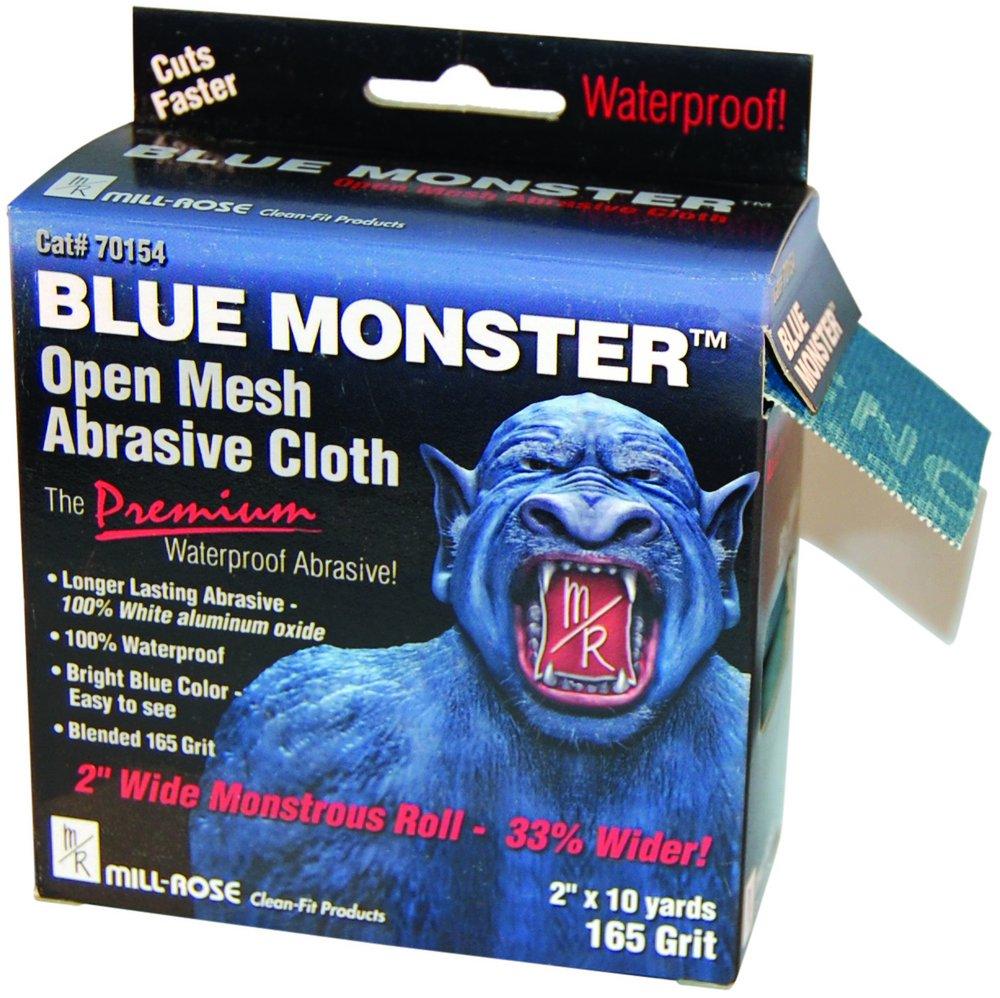 MILL-ROSE Mill-Rose 70154 Blue Monster 2 in. x 10 yd Open Mesh 165 Grit Aluminum Oxide Abrasive Cloth