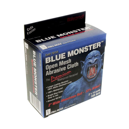 MILL-ROSE Mill-Rose 70154 Blue Monster 2 in. x 10 yd Open Mesh 165 Grit Aluminum Oxide Abrasive Cloth
