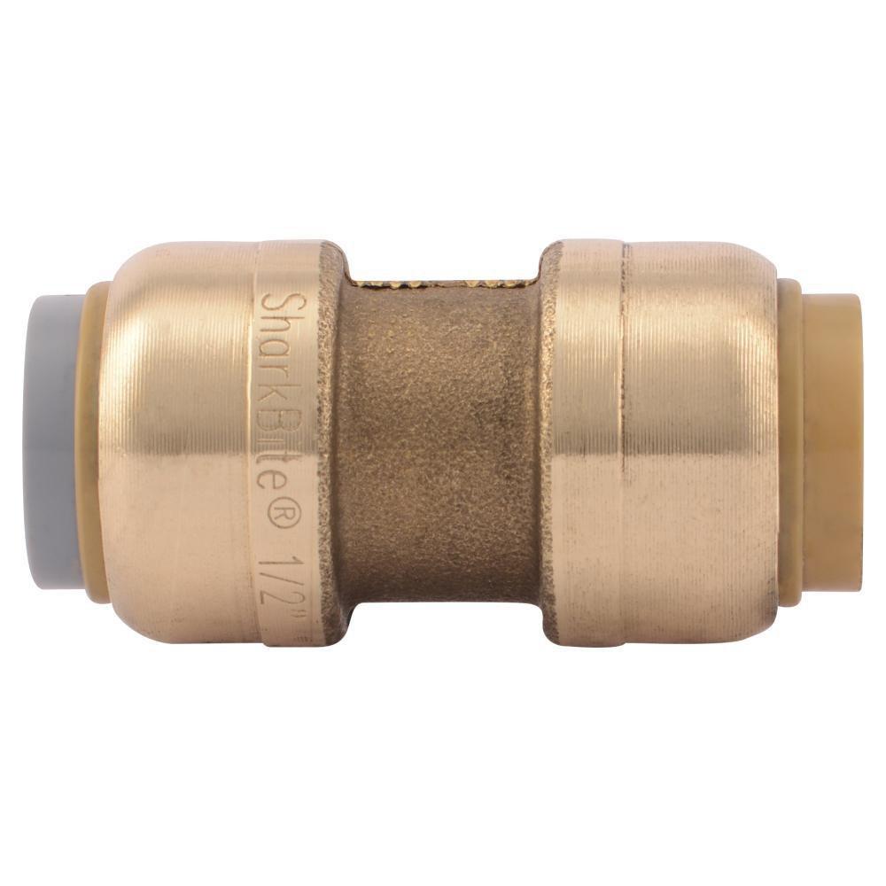 SHARKBITE SharkBite U4008LF 1/2 in. Push Brass Press Coupling
