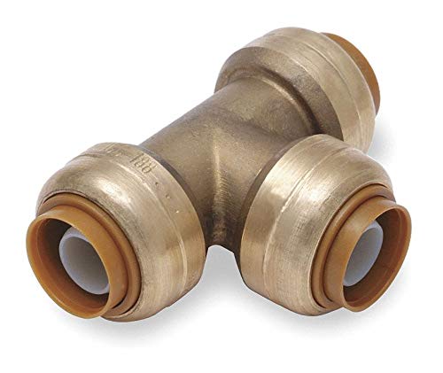 SHARKBITE SharkBite U362LF 1/2 x 1/2 x 1/2 Tee Push-Fit x Push-Fit x Push-Fit Brass Lead-Free