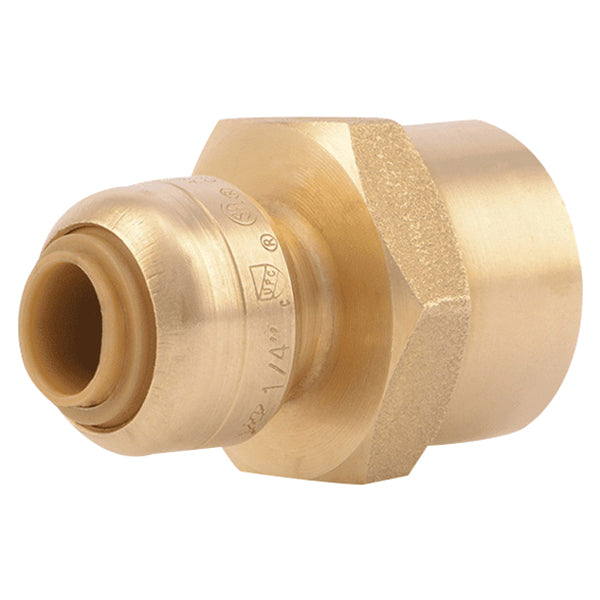 SHARKBITE SharkBite U088LF 3/4 x 3/4 Push-Fit x FPT Brass Straight Connector 200 PSI Lead-Free