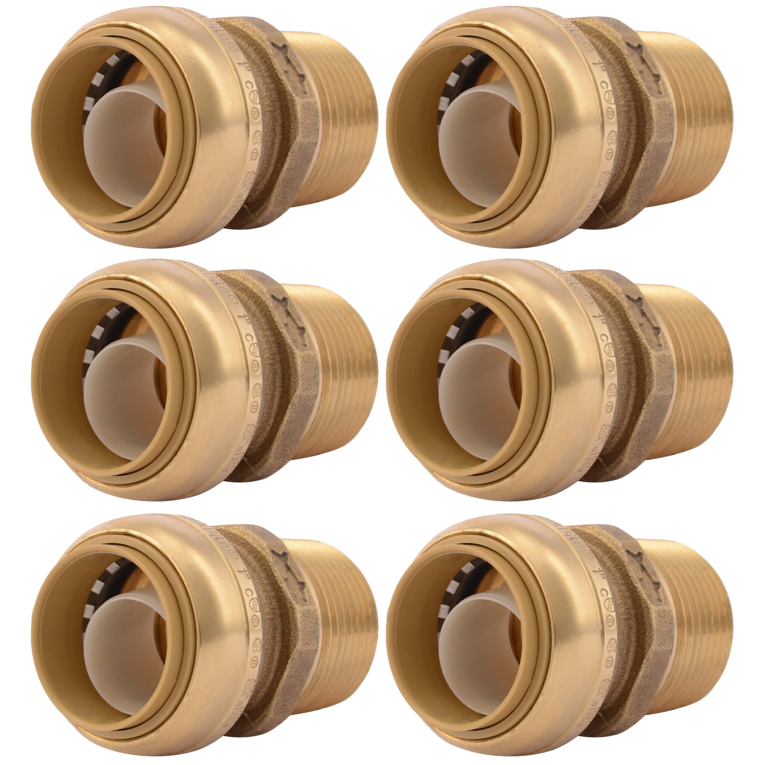 SHARKBITE SharkBite U140LF 1 x 1 Push-Fit x MNPT Straight Connector 200 PSI
