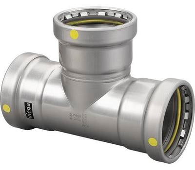 VIEGA Viega 28905 MegaPressG 6618XL 2-1/2 inch x 2-1/2 inch x 1-1/4 inch Tee, All Press, Lead Free, Zinc-Nickel Coated Carbon Steel