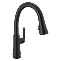 DELTA FAUCET Delta Faucet 9179-BL-DST Coranto Single Handle Pull Down Kitchen Faucet Matte Black