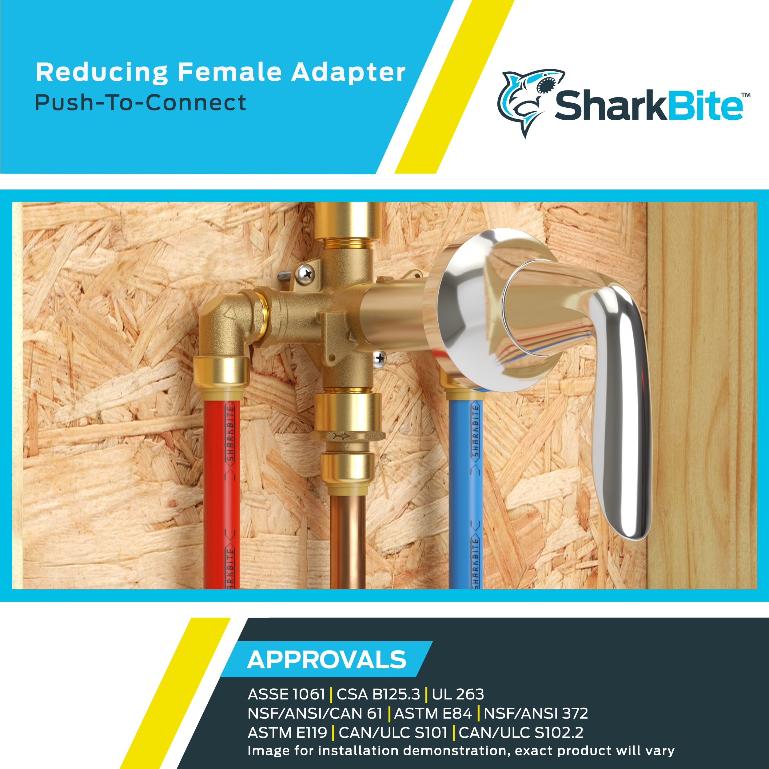 SHARKBITE SharkBite UXL114140F Push-to-Connect Adapter 1-1/2 Inch x FNPT