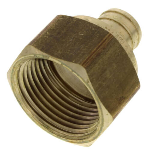 VIEGA Viega 46345 PureFlow Adapter 3/4 x 1 in Crimp x FNPT Brass