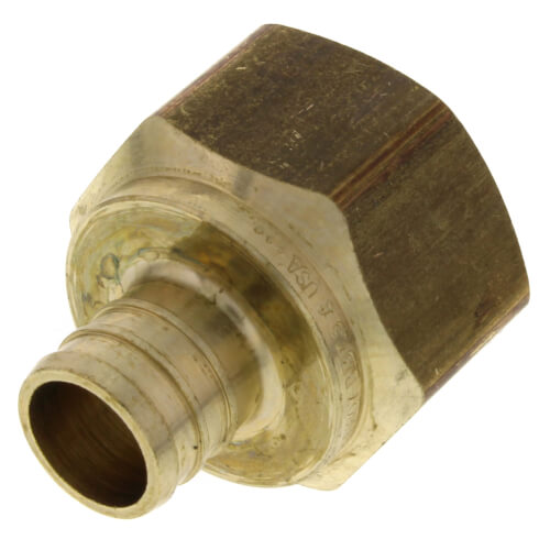 VIEGA Viega 46345 PureFlow Adapter 3/4 x 1 in Crimp x FNPT Brass