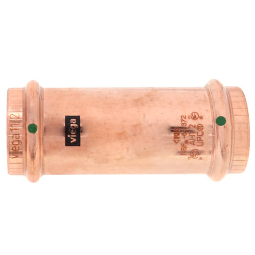 VIEGA Viega 79025 1-1/2 ProPress Extended Coupling No Stop Lead-Free Copper 200 PSI
