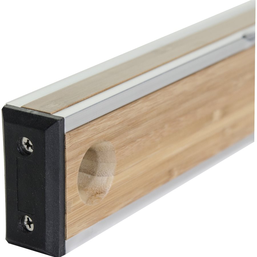 BON Bon 34-217 Bamboo Wood Level 48 Inches Aluminum Bound Yellow Vials