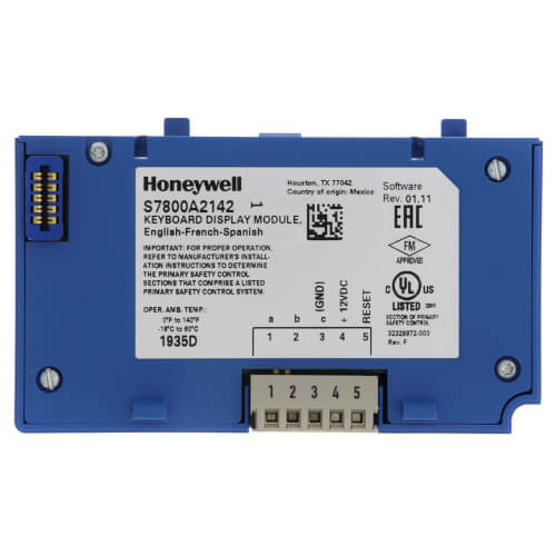 HONEYWELL Honeywell S7800A2142 4-Line 7800 Series Keyboard Display Module