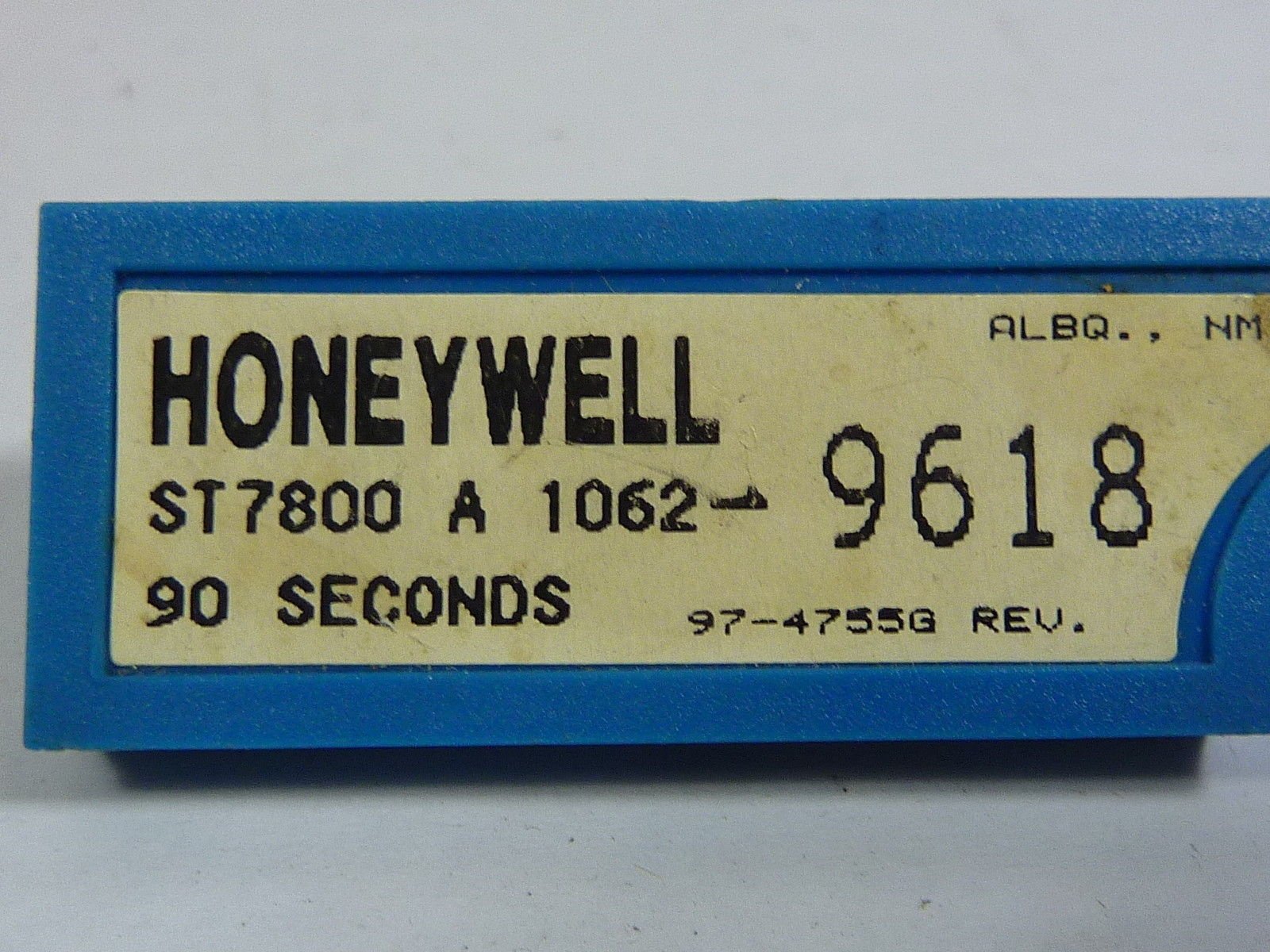 HONEYWELL Honeywell ST7800A1062 Purge Timer 90 Seconds For 7800 Series