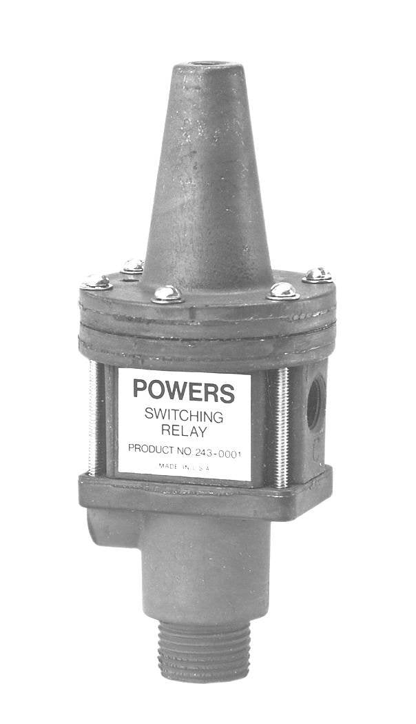 SIEMENS Siemens 243-0001 Switching Relay Pneumatic 3-Way Adjustable Changeover 1/8 NPT Thread Ports 9PSI