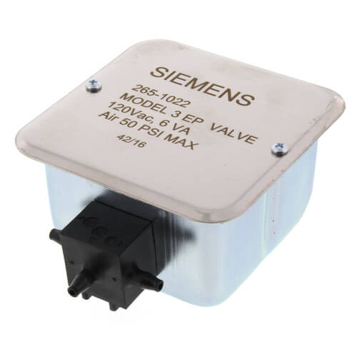 SIEMENS Siemens 265-1022 3-Way Solenoid Air Valve 120V 0-50 psi