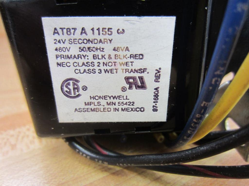 HONEYWELL Honeywell AT87A1155 Transformer 480 VAC 12 Lead Wires Energy Limiting Overload Protection