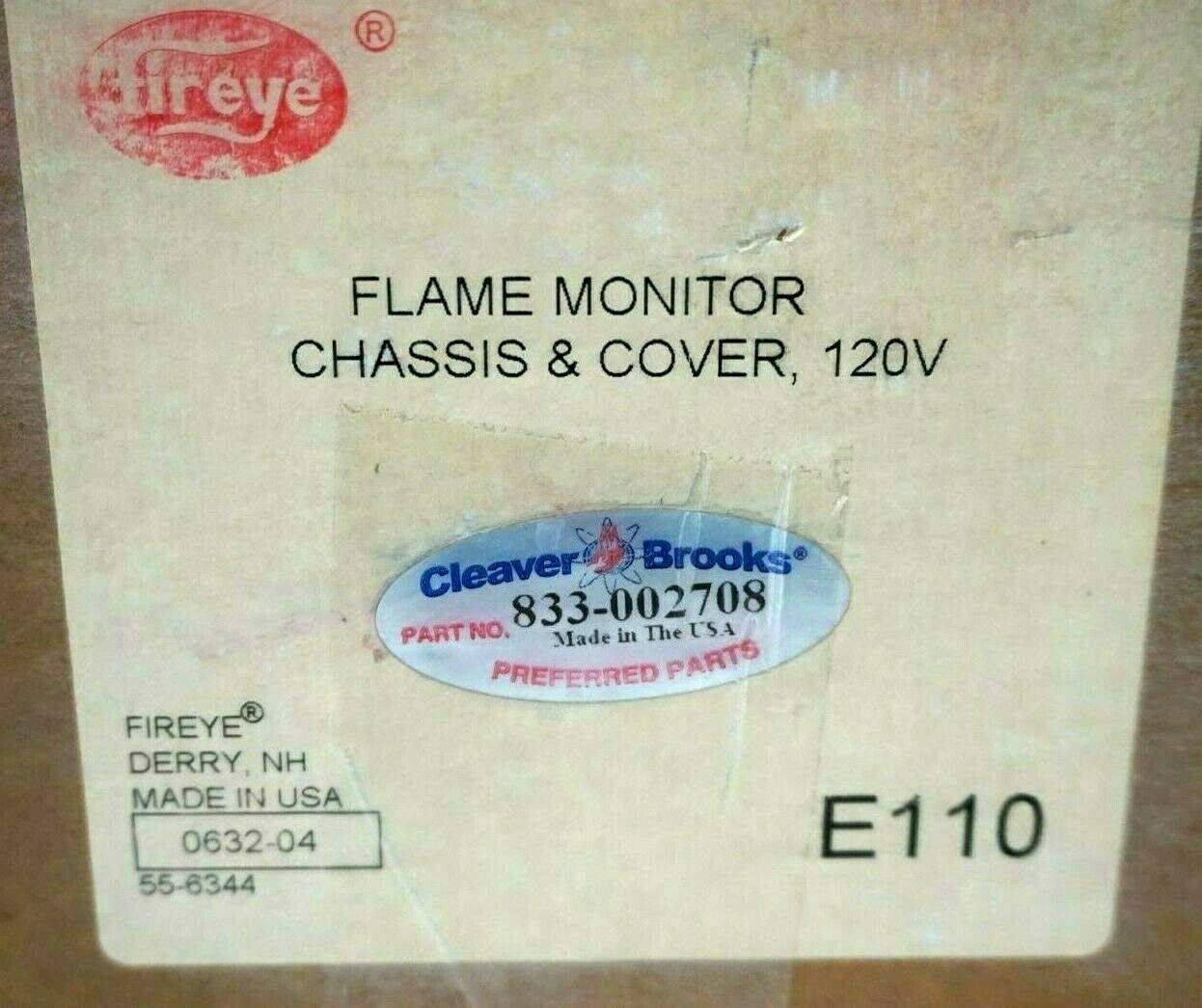 FIREYE Fireye E110 Flame Monitor Control 120v