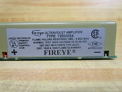 FIREYE Fireye 72DUVS4 Ultraviolet Self-Check Amplifier 15-25V-AC