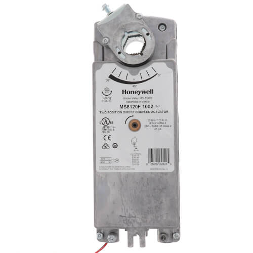 HONEYWELL Honeywell MS8120F1002 Electric Actuator On/Off 24VAC 175 in-lb 24v Spring Return