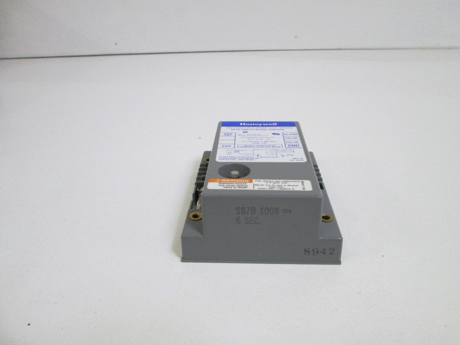 HONEYWELL Honeywell S87B1008 Direct Spark Ignition Module 6 Second Trial Time