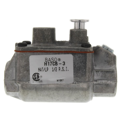 BASO Baso H17CB-3C Series H17 Automatic Shutoff Pilot Gas Valve, High Temperature Power Unit, 3/8 x 3/8 Inlet/Outlet