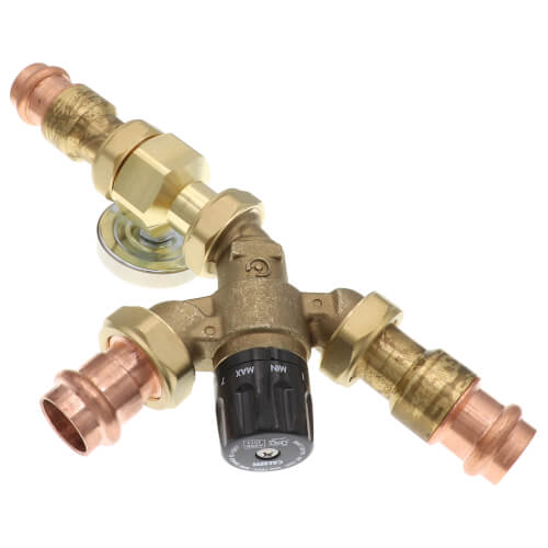 CALEFFI Caleffi 520516AC Anglemix 3-Way Mixing Valve 3/4 Press with Check Gauge