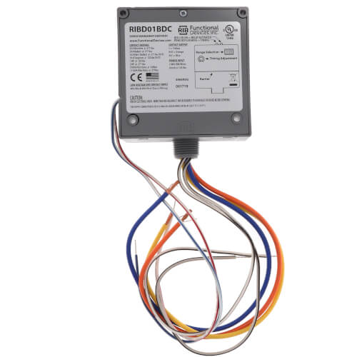 FUNCTIONAL DEVICES RIB RIBD01BDC Dry Contact Time Delay Relay 120 Vac 20 Amp SPDT NEMA 1