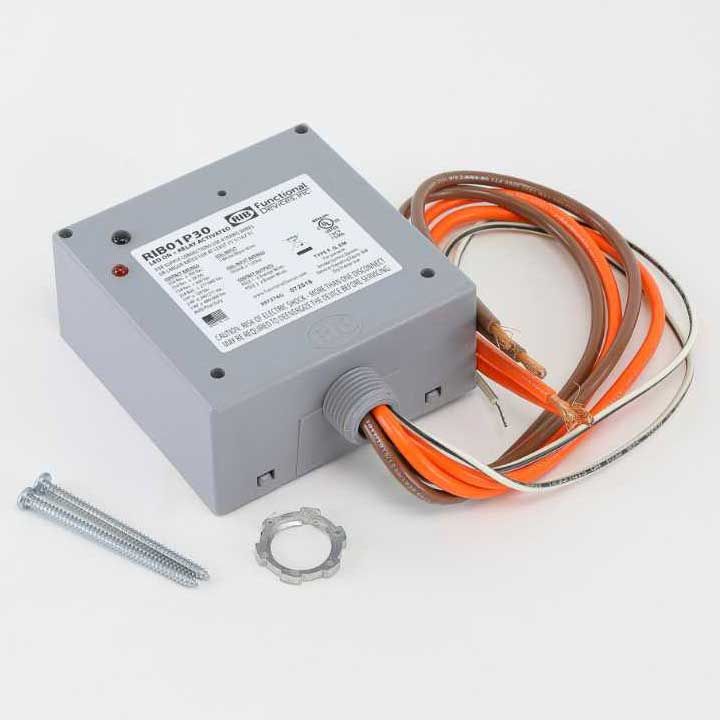 FUNCTIONAL DEVICES Functional Devices RIB01P30 DPST Enclosed Pre-Wired Relay 30 Amp With 120vac Coil