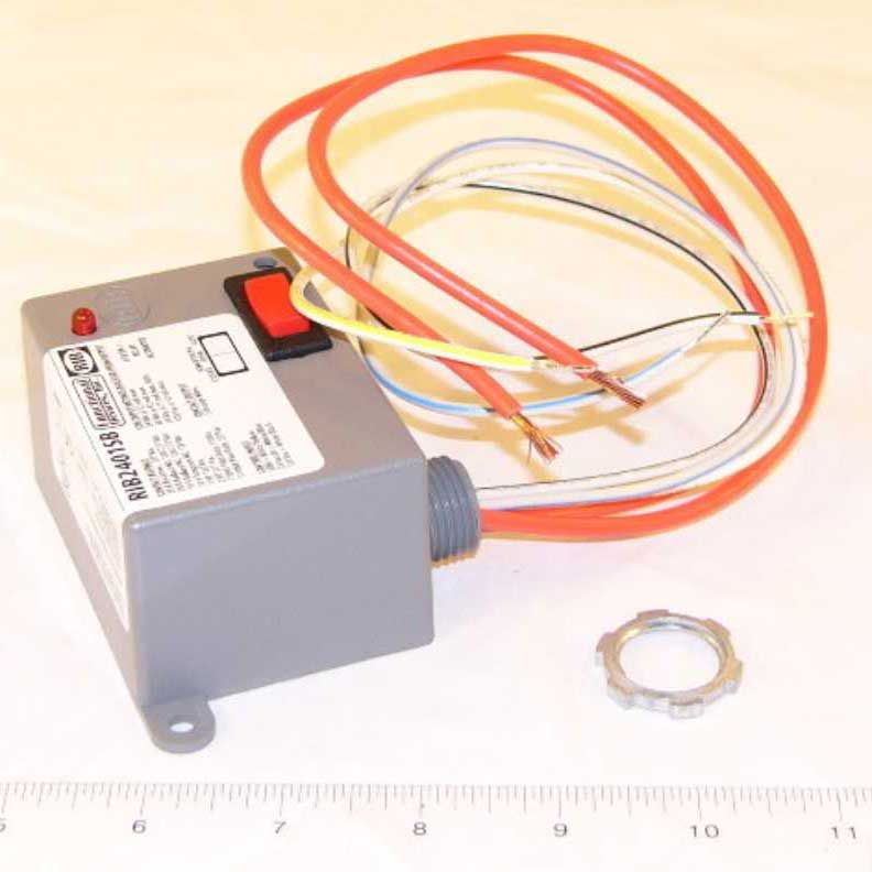 FUNCTIONAL DEVICES Functional Devices RIB2401SB Enclosed Relay 20Amp SPST-NO Override 24Vac/dc/120Vac