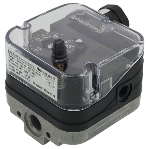 HONEYWELL Honeywell C6097B3002 Gas Pressure Switch Manual Reset 1/4 NPT 12-60 Water Column