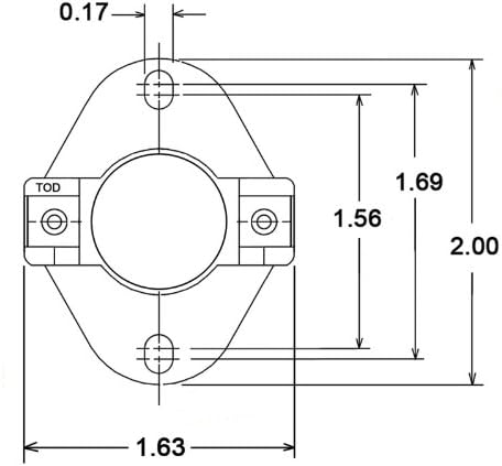 RHEEM Rheem 47-104465-02 Limit Switch Auto Reset Flanged Airstream