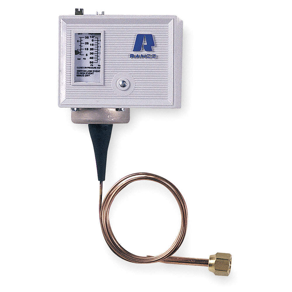 ROBERTSHAW Robertshaw O10-1483 O Series Single Low Pressure Control 10 to 40 psi Differential 36 in Capillary Import