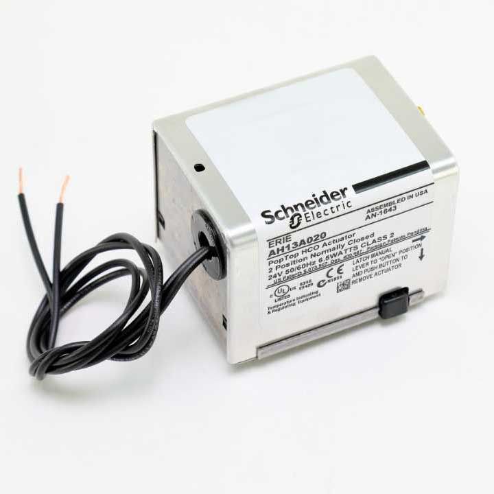 SCHNEIDER ELECTRIC Erie AH13A020 24V Normally Closed High Close-Off PopTop Actuator with 18 Leads