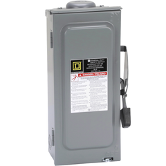 SCHNEIDER ELECTRIC Square D D322NRB Safety Switch Fusible 60A 3P NEMA-3R 240V Single Throw