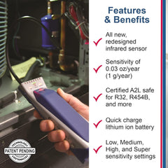 INFICON Inficon 721-202-G1 D-TEK 3 Refrigerant Leak Detector Battery Powered 10 Hours