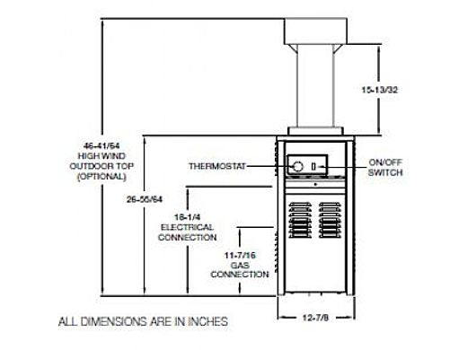 RAYPAK Raypak 003723 Indoor Draft Hood for 130A 155A Series Heaters